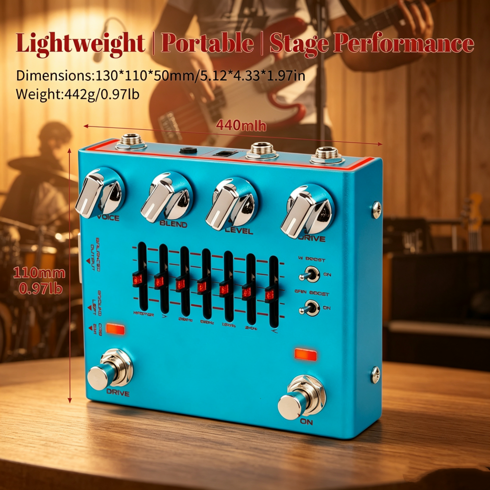 Studio-Style Bass Preamp Pedal with Direct Output & Cab Sim