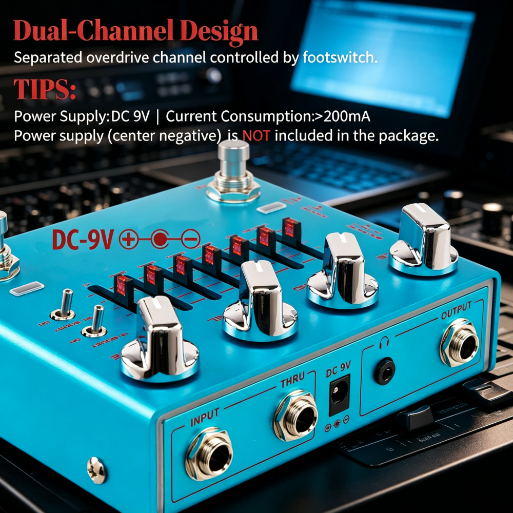 Studio-Style Bass Preamp Pedal with Direct Output & Cab Sim