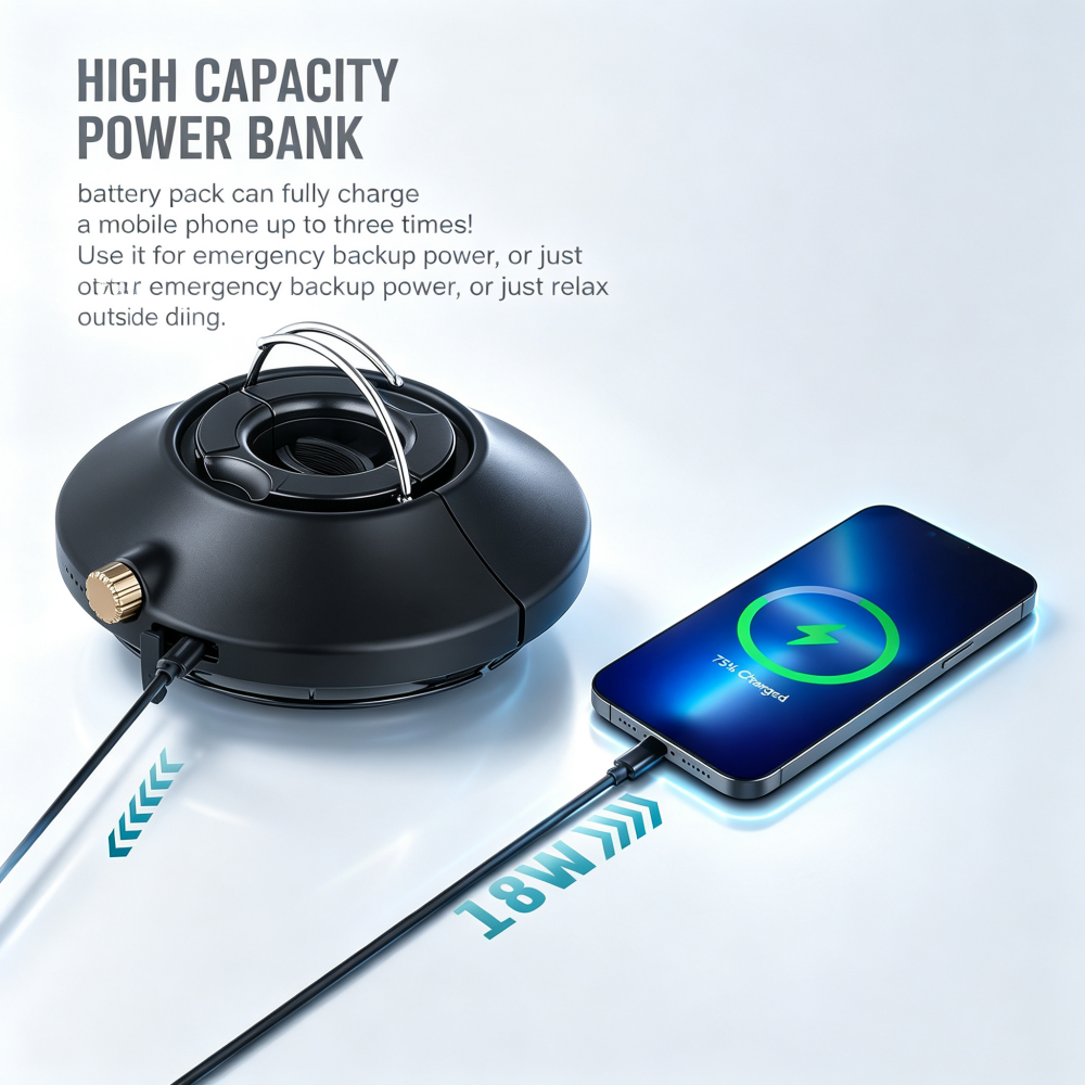 360° Camping Light – Adjustable Glow & Long-Lasting Battery