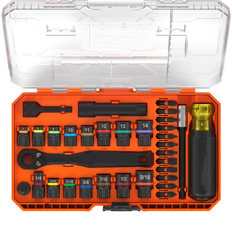 33-Piece Pass-Through Impact Socket Set | SAE & Metric | High-Torque Steel Kit