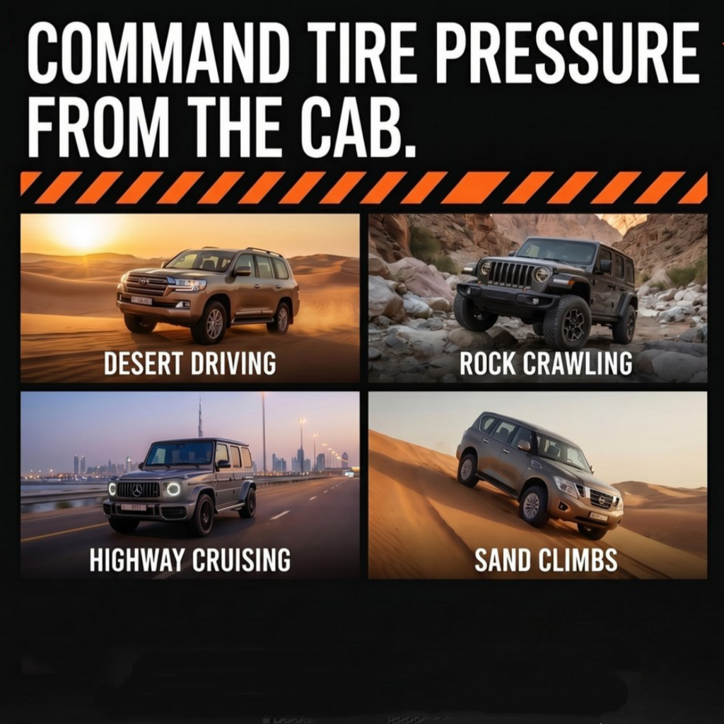 Smart App-Controlled Tire Pressure System for 4x4 Off-Road Driving