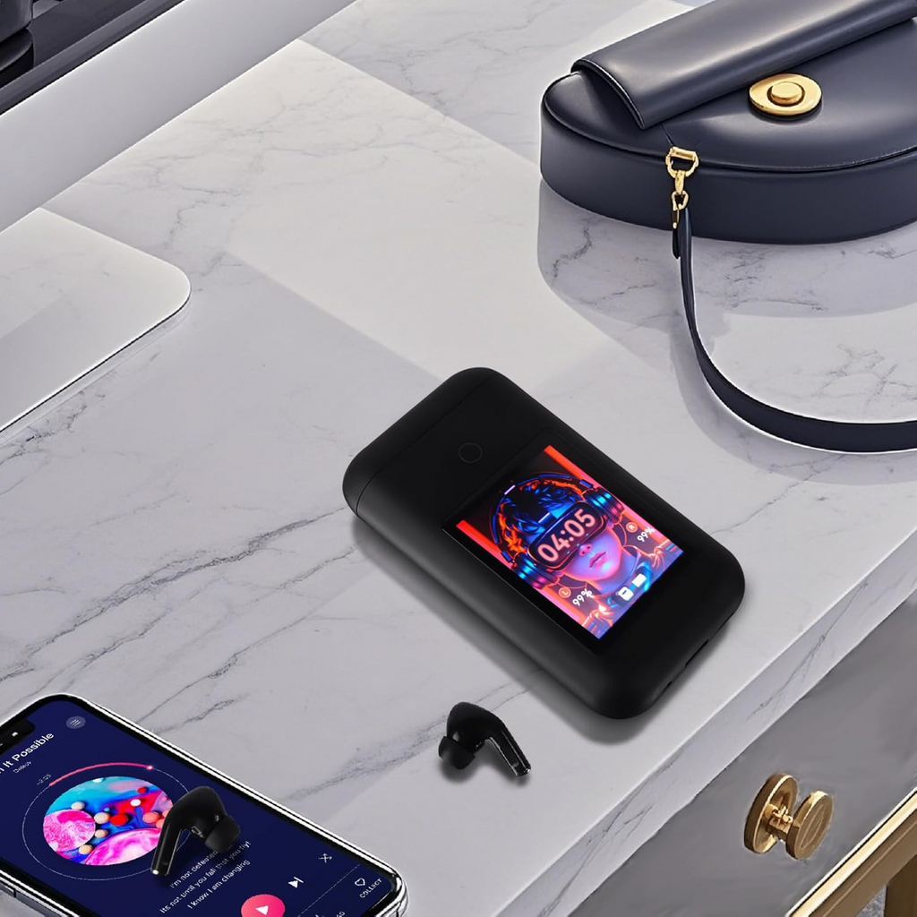 Water-Resistant Smart Earbuds | LED Control Case | Bluetooth 5.3 Fast Connect
