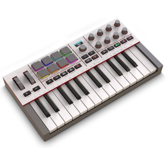 Ultra-Portable MIDI Keyboard with RGB Pads, Chord Mode & Real-Time Control Interface