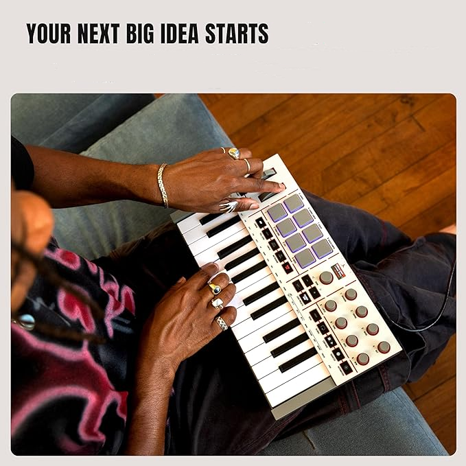 Ultra-Portable MIDI Keyboard with RGB Pads, Chord Mode & Real-Time Control Interface