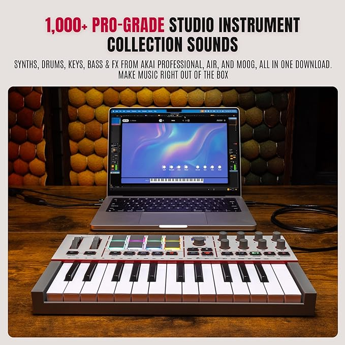 Ultra-Portable MIDI Keyboard with RGB Pads, Chord Mode & Real-Time Control Interface