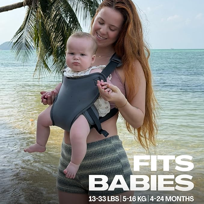 Lightweight Baby Carrier for Water & Outdoor Use – Secure Chest Hold for Travel & Beach