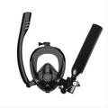 Dual-Mode Full Face Snorkel Mask with Built-In Air Tank for Effortless Underwater Breathing