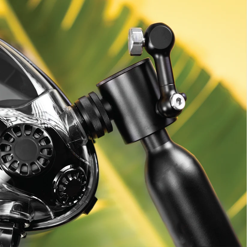 Dual-Mode Full Face Snorkel Mask with Built-In Air Tank for Effortless Underwater Breathing