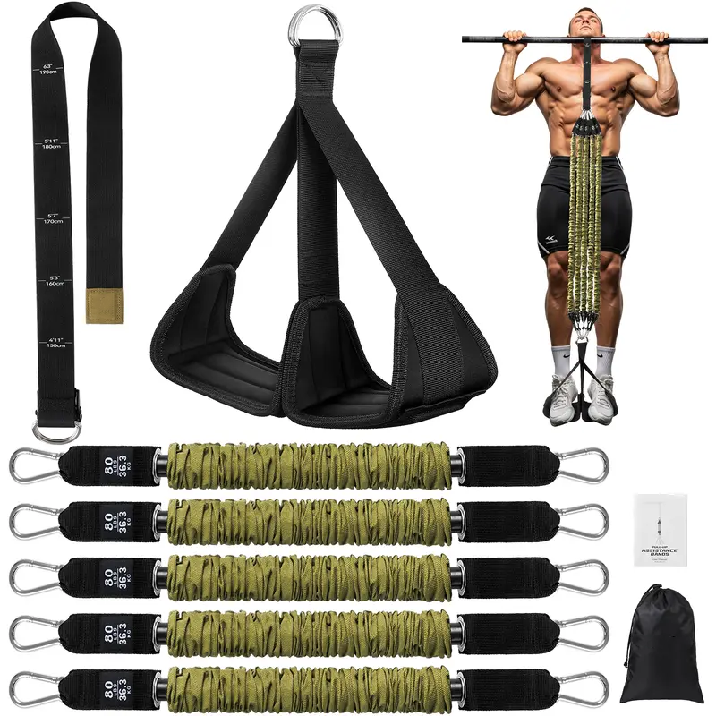 Adjustable Pull-Up Assist Bands 80–320 lbs | Heavy-Duty Full-Body Strength Trainer
