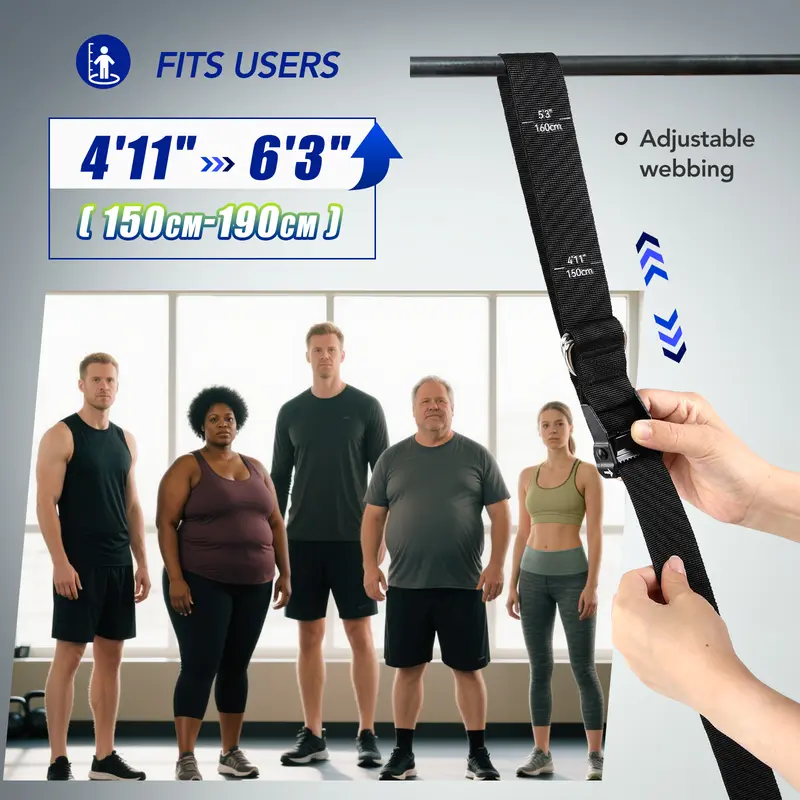Adjustable Pull-Up Assist Bands 80–320 lbs | Heavy-Duty Full-Body Strength Trainer