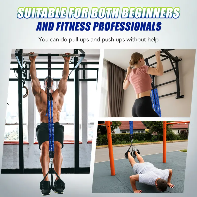 Adjustable Pull-Up Assist Bands 80–320 lbs | Heavy-Duty Full-Body Strength Trainer