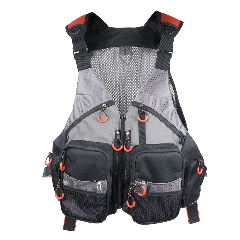 Professional Fishing Vest with 19 Storage Pockets & Quick-Access Rig System