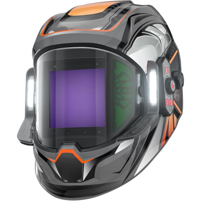 Advanced Auto-Darkening Welding Helmet with True Color Clarity & Motion LED Control