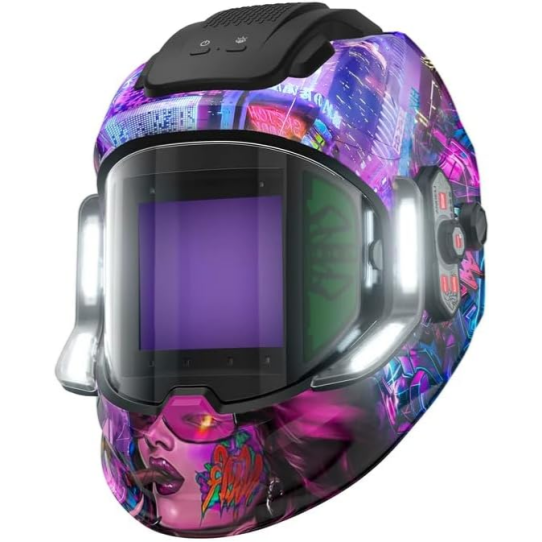 Advanced Auto-Darkening Welding Helmet with True Color Clarity & Motion LED Control