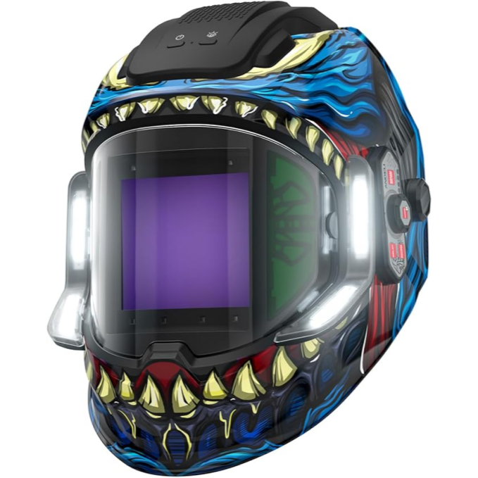 Advanced Auto-Darkening Welding Helmet with True Color Clarity & Motion LED Control