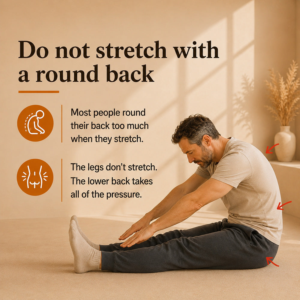 Deep Leg Stretch System That Relieves Lower Back Pain From Sitting
