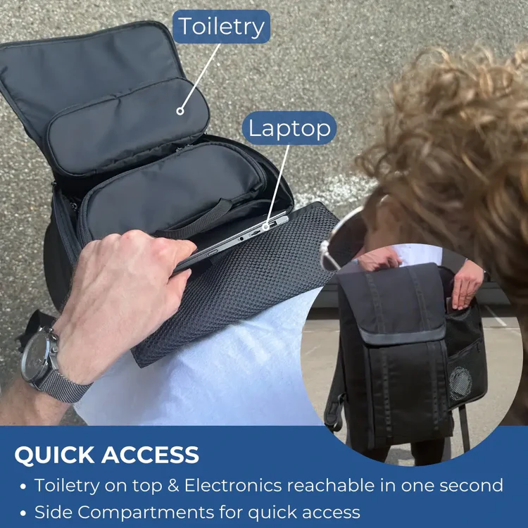Next-Gen Travel Backpack with Magnetic Organization, Expandable Space & Carry-On Ready Fit