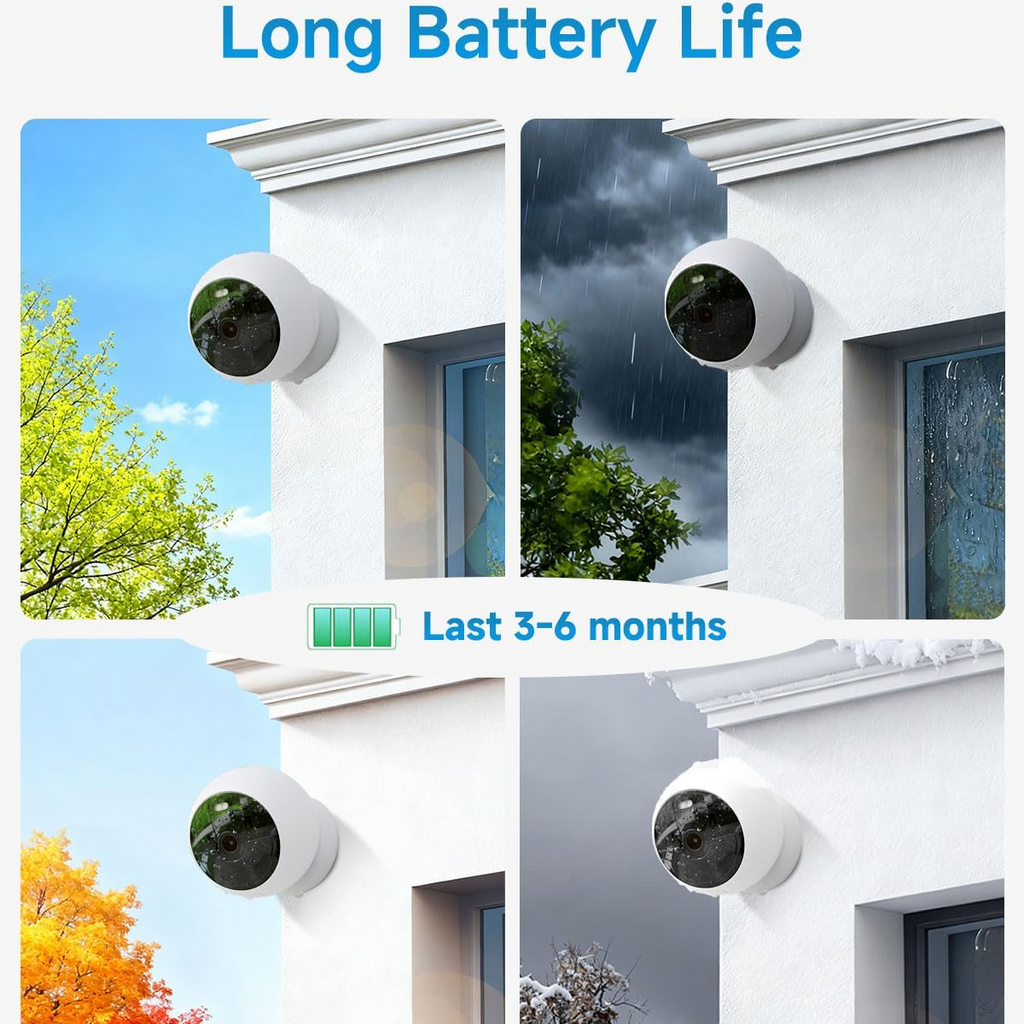 Smart Wireless Security Camera with Night Vision, AI Alerts & Local Storage