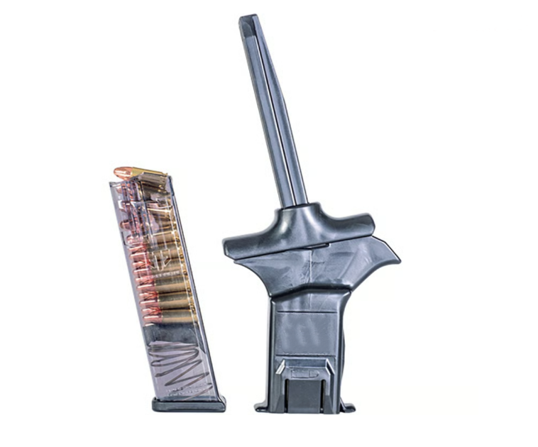 Universal Pistol Magazine Speedloader – Quick Ammo Loader for 9mm to .40 Cal Mags