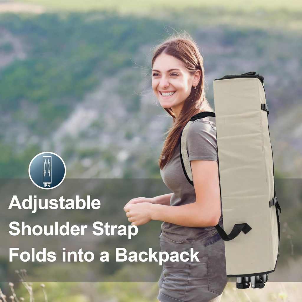 Foldable Camping Chair with Sun Shade Canopy – Lightweight, Portable Outdoor Comfort