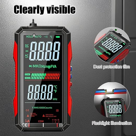 Professional Auto-Ranging Multimeter with Color Display & True RMS Precision