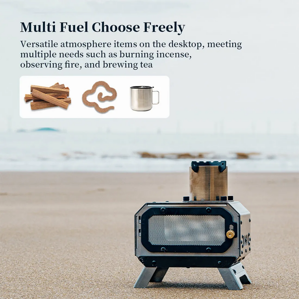 Compact Foldable Multi-Fuel Fire & Incense Burner for Camping & Home