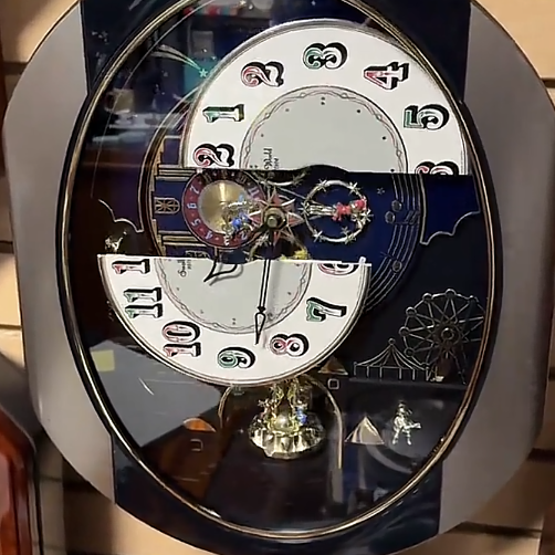 Magical Motion Wall Clock with Hourly Music & Modern Home Decor