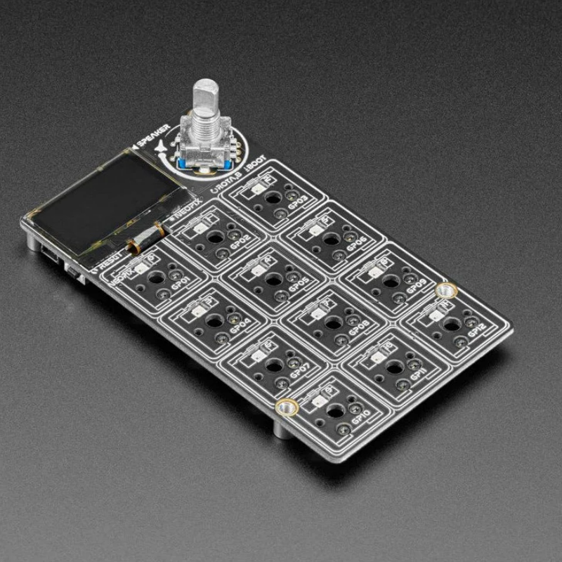 Compact Macro Keyboard with OLED Screen & Multi-Function Controls