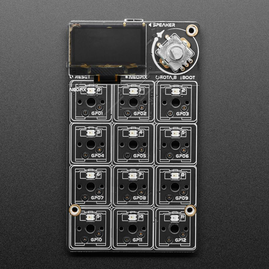 Compact Macro Keyboard with OLED Screen & Multi-Function Controls