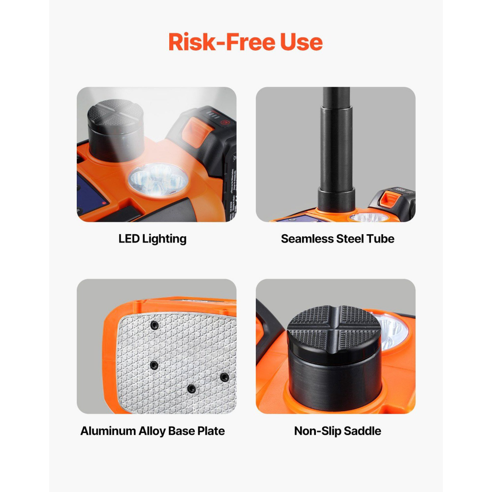 Portable Electric Car Jack – 11000 lbs Hydraulic Lift with Remote Control & LED Light
