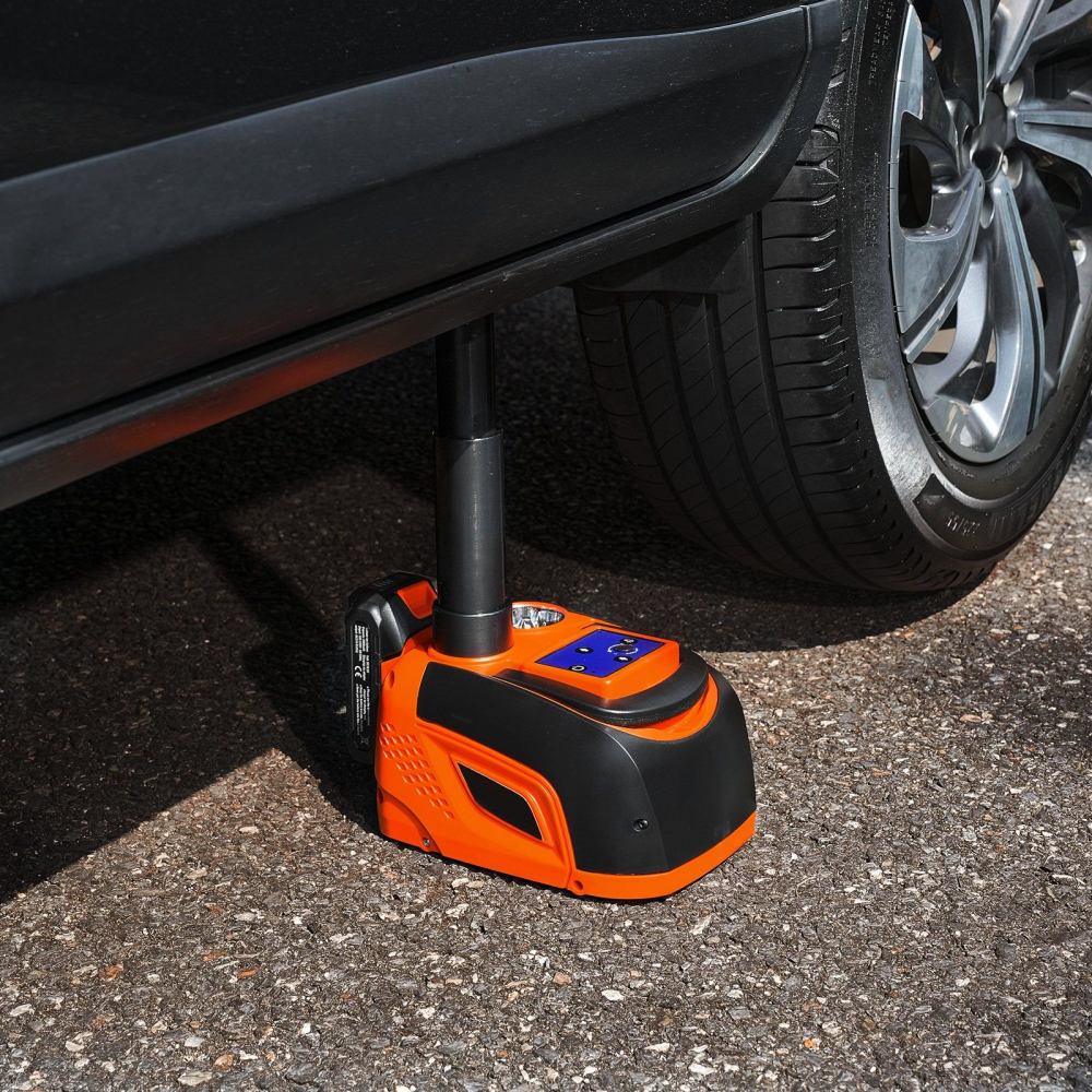 Portable Electric Car Jack – 11000 lbs Hydraulic Lift with Remote Control & LED Light