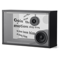Futuristic Bluetooth Speaker with Floating Text Display & Premium Audio