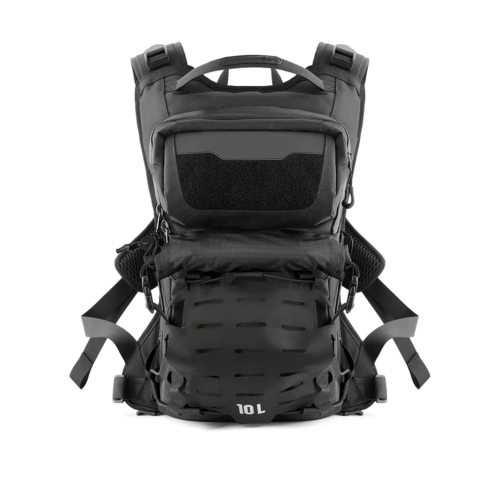10L Adventure Motorcycle Backpack with Back Support & Rain Cover