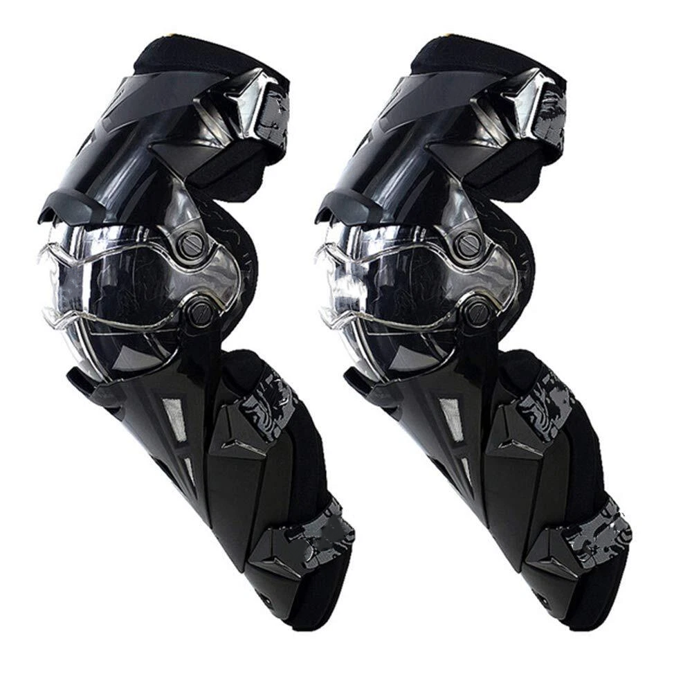 Ergonomic Hard Shell Knee Guards for Adventure Riding