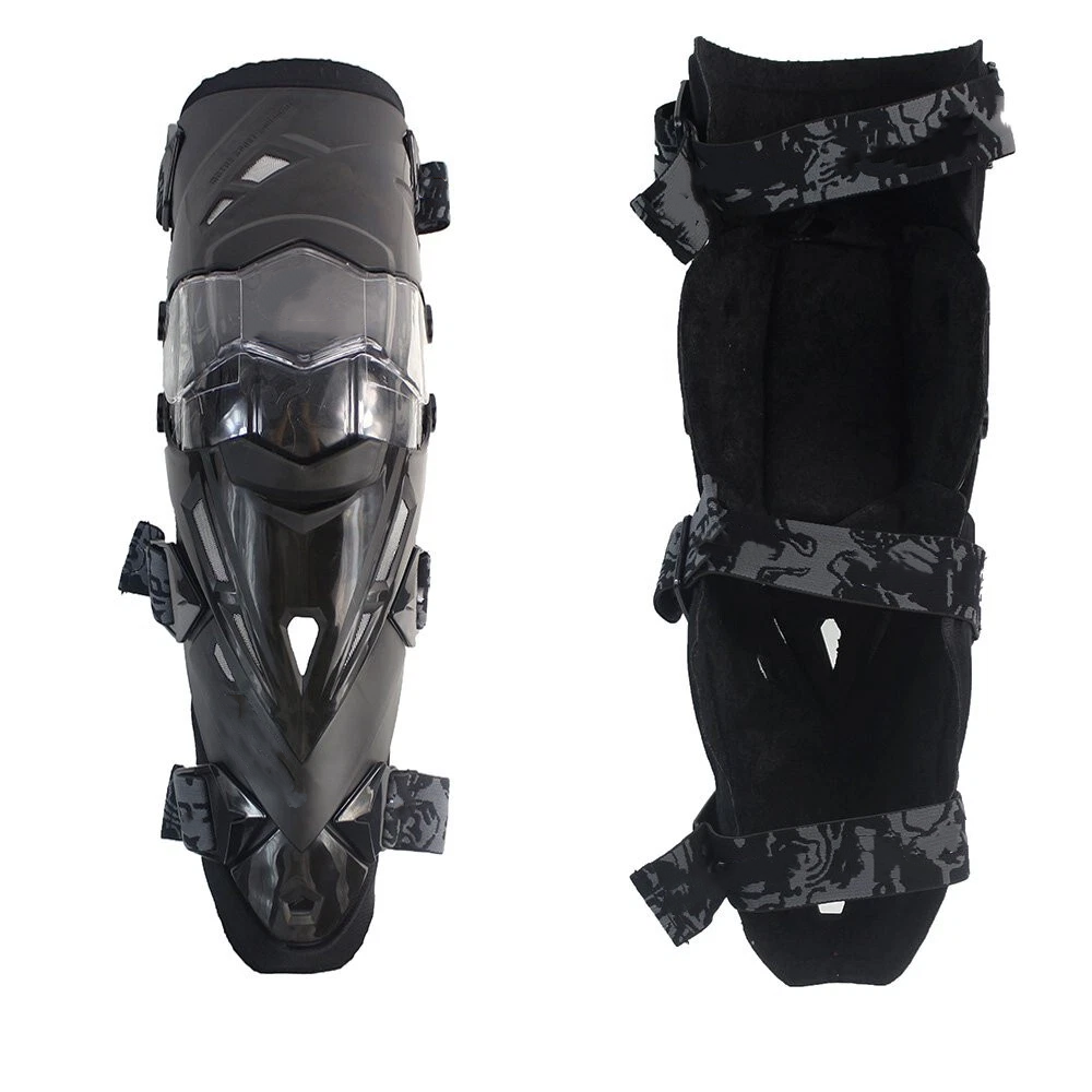 Ergonomic Hard Shell Knee Guards for Adventure Riding