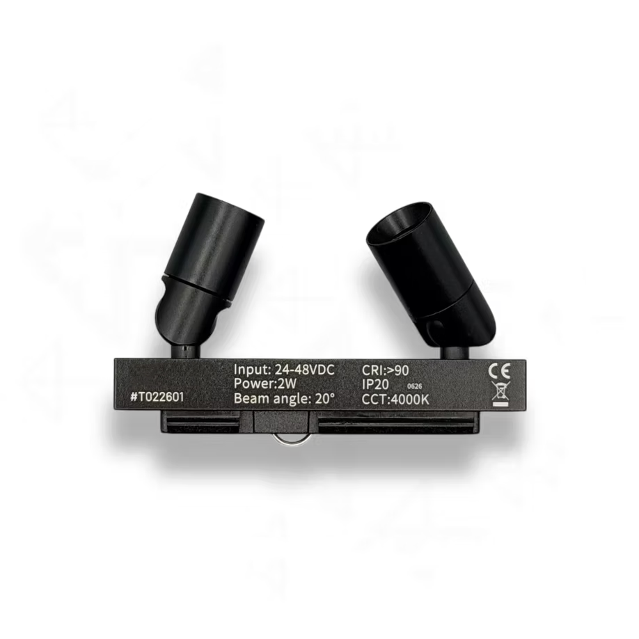 Micro Dual Spot Track Light – Adjustable, Dimmable, Flush-Mount Precision Lighting