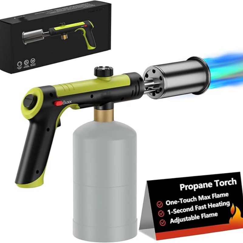 Instant High-Heat Propane Torch – One-Touch Ignition, Adjustable Flame & Built-In Safety Lock