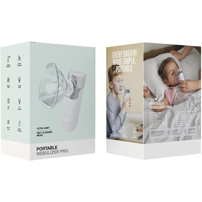 Travel-Friendly Nebulizer with Strong & Mild Mist Modes – Fast, Deep Medication Absorption