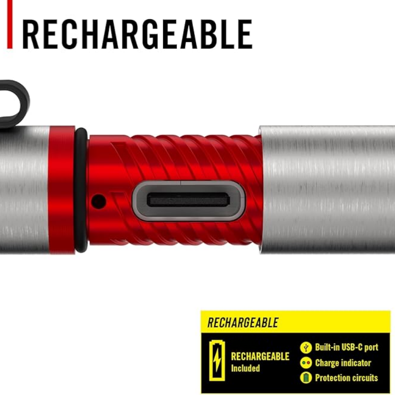 Ultra-Bright Stainless Steel Rechargeable Pocket LED Light for Precision Tasks