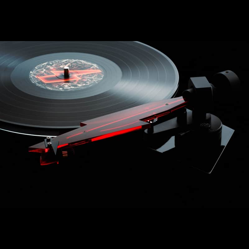 Collector’s Vinyl Turntable – LED Glow, Lightning Design, High-Fidelity Sound