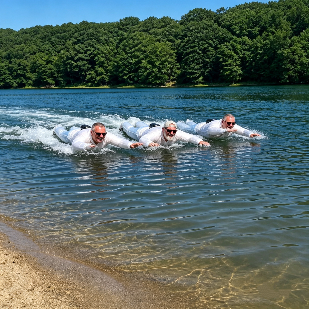 Propeller-Equipped Inflatable Buoyancy Suit – Motorized Aquatic Safety Gear