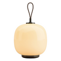Portable Ambient Glass Lamp | Warm Dimmable Glow & USB-C Rechargeable Design
