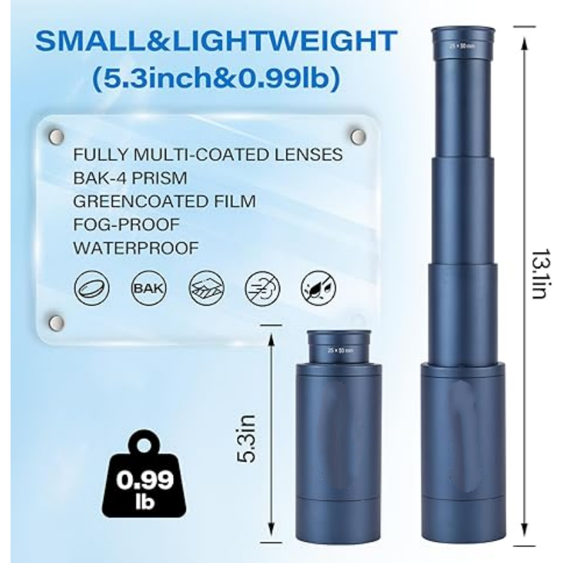 Ultimate 25x50 High-Powered Monocular Telescope