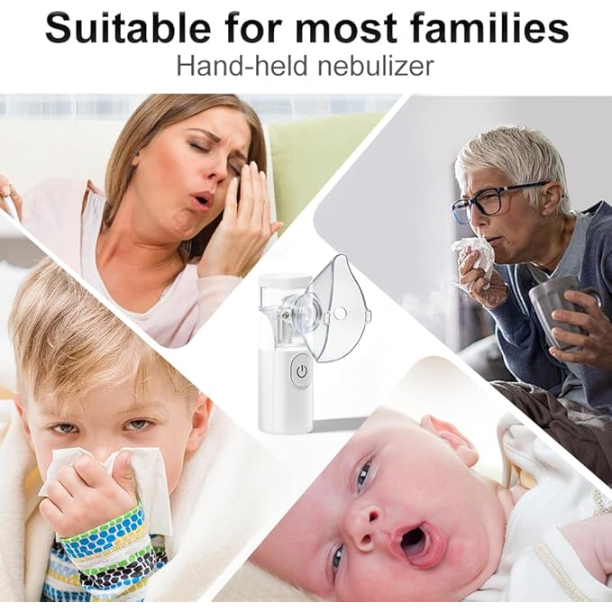 Travel-Friendly Nebulizer with Strong & Mild Mist Modes – Fast, Deep Medication Absorption