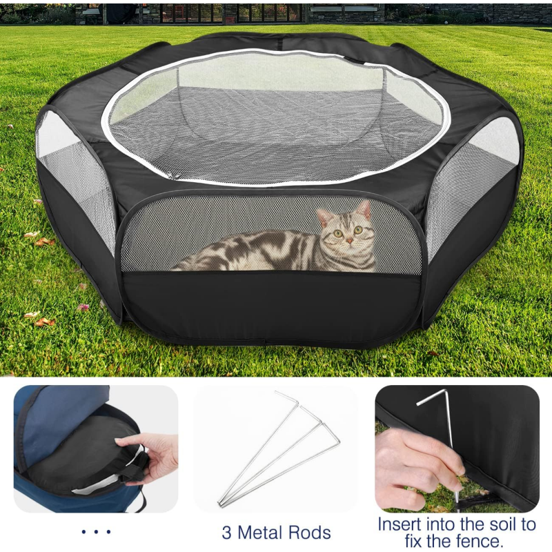 Portable Pet Play Yard – Waterproof, Easy Setup Pop-Up Fence for Rabbits, Puppies & Small Pets