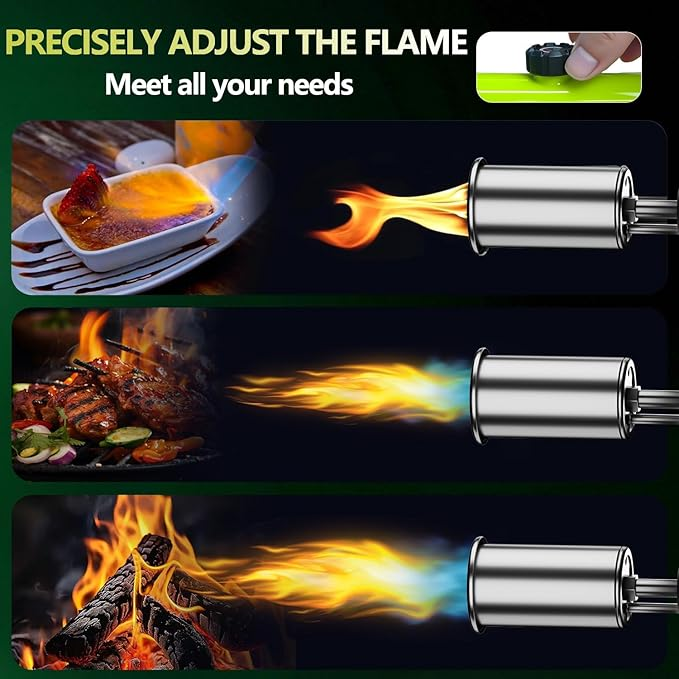 Instant High-Heat Propane Torch – One-Touch Ignition, Adjustable Flame & Built-In Safety Lock