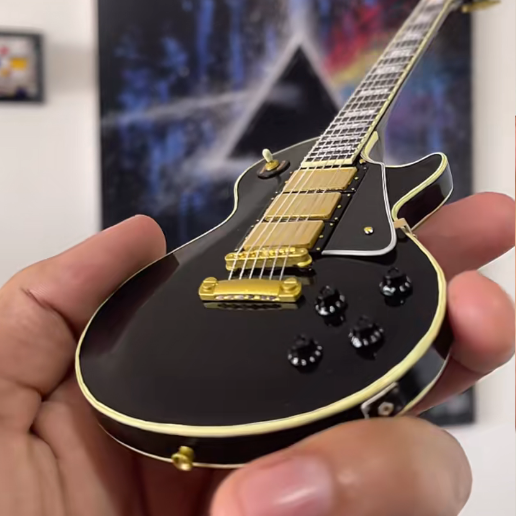 Mini Electric Guitar Body Model – Handmade Wooden Collectible Replica