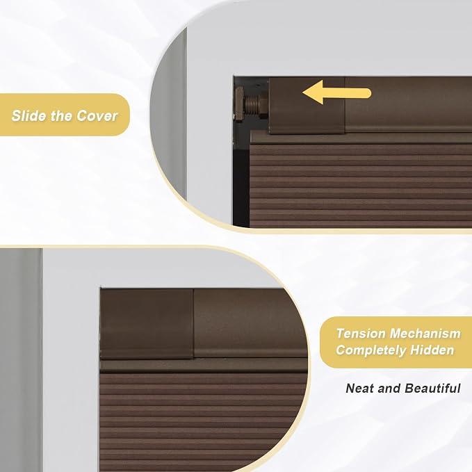No-Drill Cellular Honeycomb Window Shade