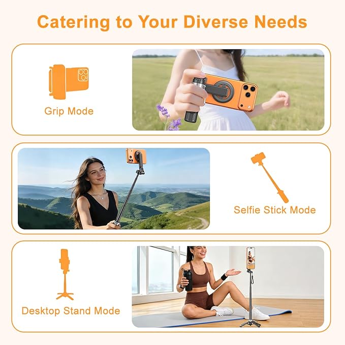 5-in-1 Magnetic Selfie Stick with Remote Control
