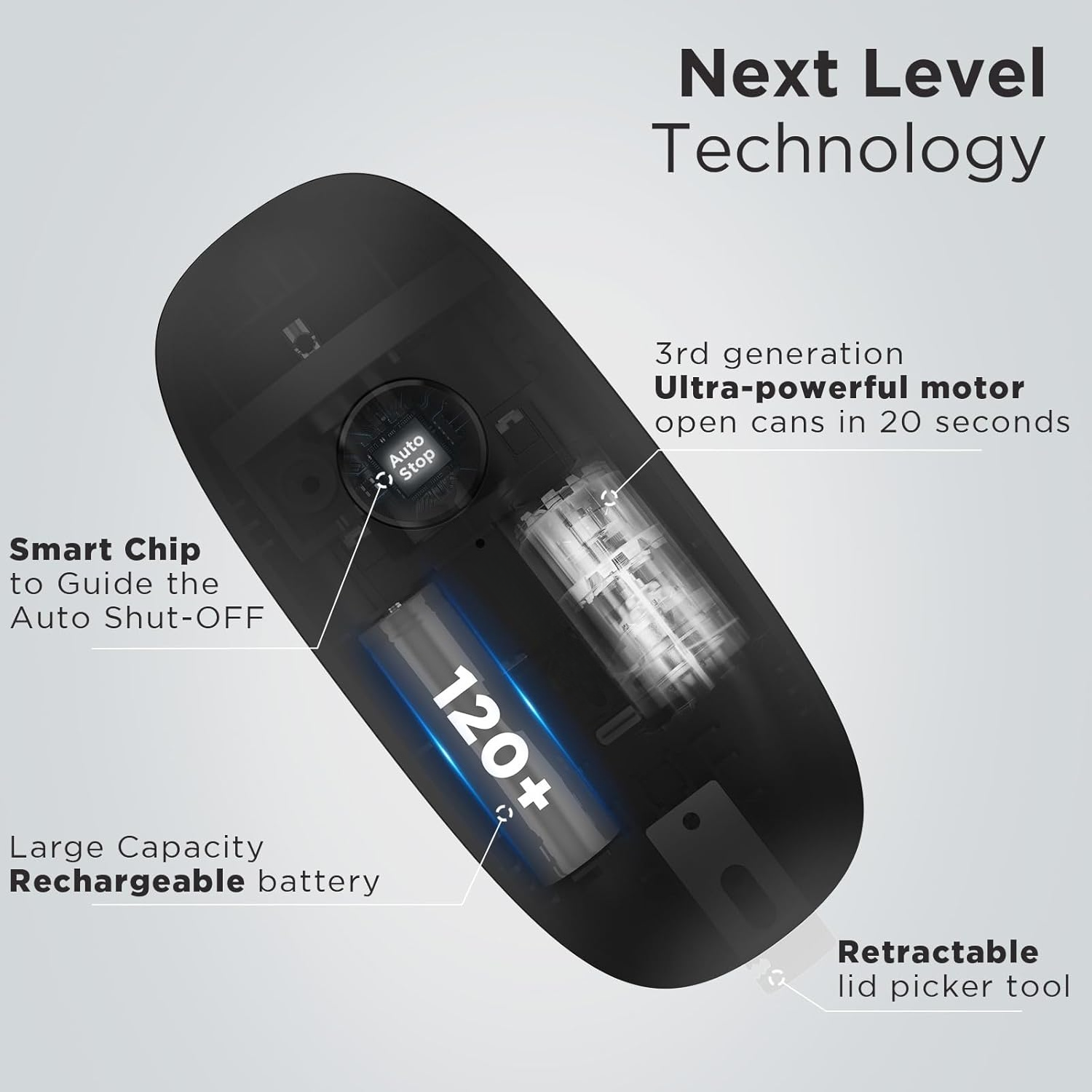 Hands-Free Electric Can Opener  — Open Cans Effortlessly